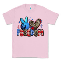 Bubblegum Pink peace love freedom Classic Tee - Zillion Design Studio