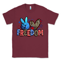Burgundy peace love freedom Classic Tee - Zillion Design Studio