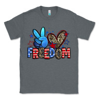 Charcoal Heather peace love freedom Classic Tee - Zillion Design Studio
