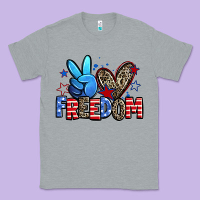 Peace Love Freedom Classic Tee Designed By Zillion Design Studio