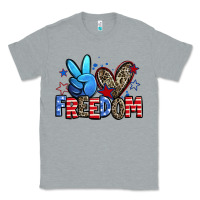 Heather Grey peace love freedom Classic Tee - Zillion Design Studio
