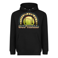 Black softball rainbow Heavyweight Hoodie - JahusDesignShop