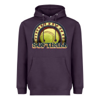 Plum softball rainbow Heavyweight Hoodie - JahusDesignShop
