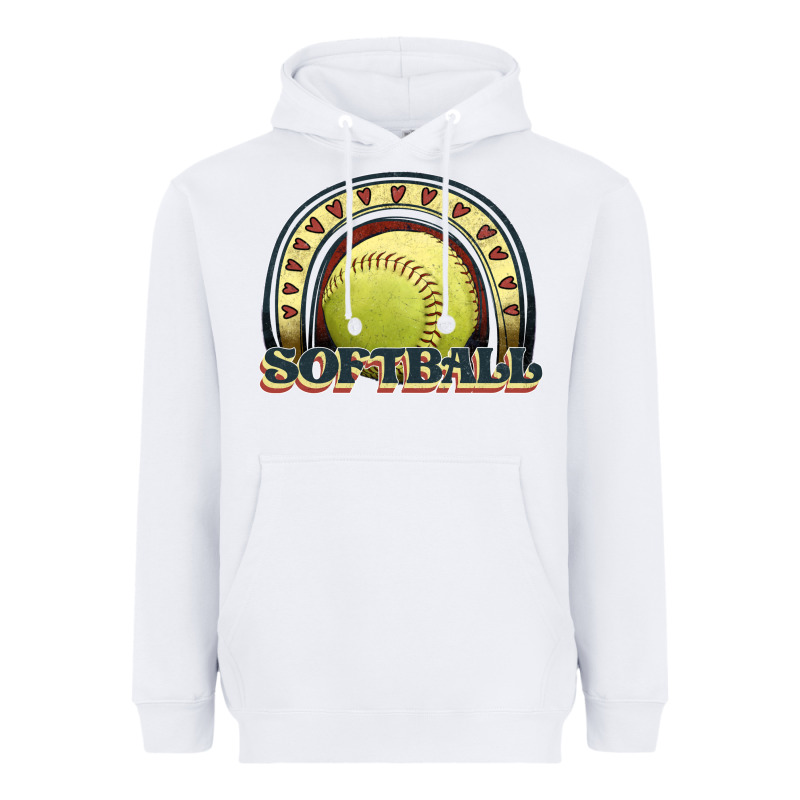 Softball Rainbow Heavyweight Hoodie by JahusDesignShop | Teevron
