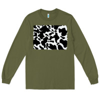 Army Green distressed cowhide pattern Long Sleeve Tee - RanaPortraitStore