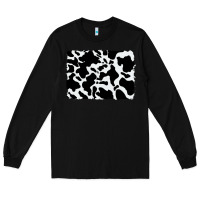 Black distressed cowhide pattern Long Sleeve Tee - RanaPortraitStore