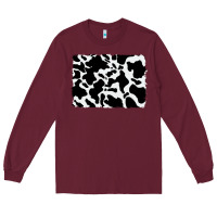 Burgundy distressed cowhide pattern Long Sleeve Tee - RanaPortraitStore