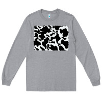 Heather Grey distressed cowhide pattern Long Sleeve Tee - RanaPortraitStore