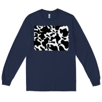 Navy distressed cowhide pattern Long Sleeve Tee - RanaPortraitStore