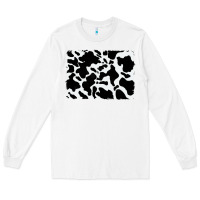 White distressed cowhide pattern Long Sleeve Tee - RanaPortraitStore