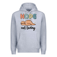 Heather Grey nope not today Premium Hoodie - MaliasSmallBusiness