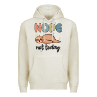 Oatmeal Heather nope not today Premium Hoodie - MaliasSmallBusiness