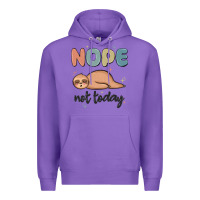Purple nope not today Premium Hoodie - MaliasSmallBusiness