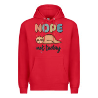 Red nope not today Premium Hoodie - MaliasSmallBusiness