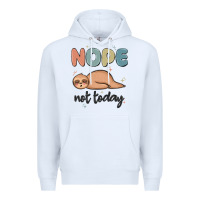 White nope not today Premium Hoodie - MaliasSmallBusiness