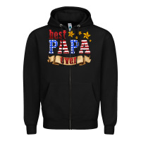 Black best papa ever Zipper Hoodie - HRA Design Shop