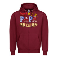 Burgundy best papa ever Zipper Hoodie - HRA Design Shop
