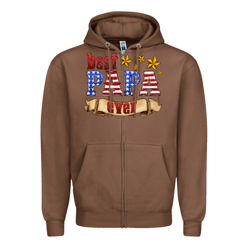 Best Papa Ever Zipper Hoodie by HRA Design Shop | Teevron
