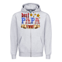 Heather Grey best papa ever Zipper Hoodie - HRA Design Shop