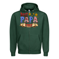 Sports Green best papa ever Zipper Hoodie - HRA Design Shop