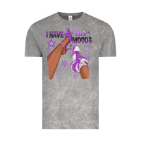 Cloud Rock Purple I Have Two Moods Afro Girl Sneakers Vintage Tee - texasbilliewilder