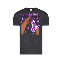Vintage Black Purple I Have Two Moods Afro Girl Sneakers Vintage Tee - texasbilliewilder