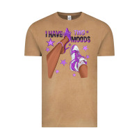 Vintage Camel Purple I Have Two Moods Afro Girl Sneakers Vintage Tee - texasbilliewilder