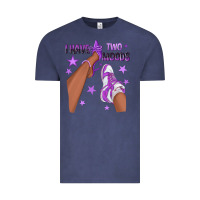 Vintage Denim Purple I Have Two Moods Afro Girl Sneakers Vintage Tee - texasbilliewilder
