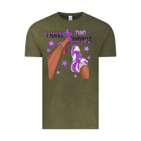 Vintage Olive Purple I Have Two Moods Afro Girl Sneakers Vintage Tee - texasbilliewilder