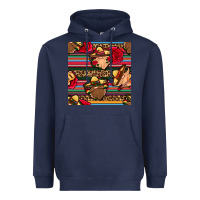 Navy mexican gnomes seamless pattern Heavyweight Hoodie - BundleAndBundleShop