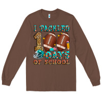 Chestnut i tackled 100 days of school american football Long Sleeve Tee - Zillion Design Studio