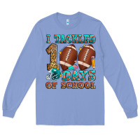 Colony Blue i tackled 100 days of school american football Long Sleeve Tee - Zillion Design Studio