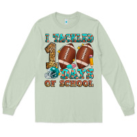 Matcha i tackled 100 days of school american football Long Sleeve Tee - Zillion Design Studio