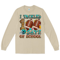 Mushroom i tackled 100 days of school american football Long Sleeve Tee - Zillion Design Studio