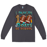 Smoke i tackled 100 days of school american football Long Sleeve Tee - Zillion Design Studio