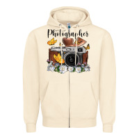 Sandshell photographer floral butterfly film roll vintage camera Zipper Hoodie - FaDigitalArtStudio