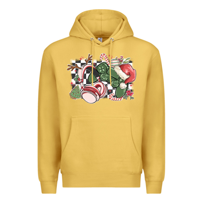 Gamer Christmas Game Controller Premium Hoodie by MaliasSmallBusiness | Teevron