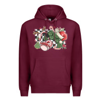 Burgundy gamer christmas game controller Premium Hoodie - MaliasSmallBusiness