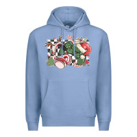 Colony Blue gamer christmas game controller Premium Hoodie - MaliasSmallBusiness