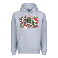Heather Grey gamer christmas game controller Premium Hoodie - MaliasSmallBusiness