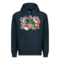 Navy gamer christmas game controller Premium Hoodie - MaliasSmallBusiness