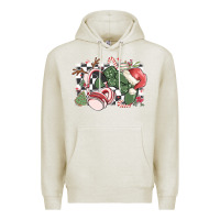 Oatmeal Heather gamer christmas game controller Premium Hoodie - MaliasSmallBusiness