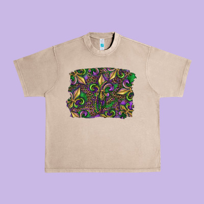 Urban Heavy Tee Mardi Gras Fleur De Lis