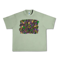 Oil Green Mardi Gras Fleur De Lis Urban Heavy Tee - RanaPortraitStore