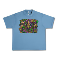 Pebble Blue Mardi Gras Fleur De Lis Urban Heavy Tee - RanaPortraitStore