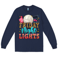 Navy friday night lights volleyball Long Sleeve Tee - Zillion Design Studio