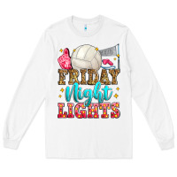 White friday night lights volleyball Long Sleeve Tee - Zillion Design Studio