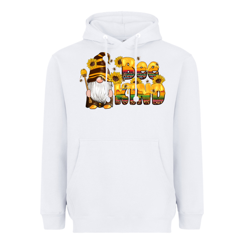 Western Bee Kind Gnomes Bee Honey Sunflowers Leopard Serape Heavyweight Hoodie by Artiststas | Teevron