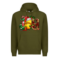 Army Green joy with softball Premium Hoodie - AdoDesignShop