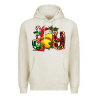 Oatmeal Heather joy with softball Premium Hoodie - AdoDesignShop